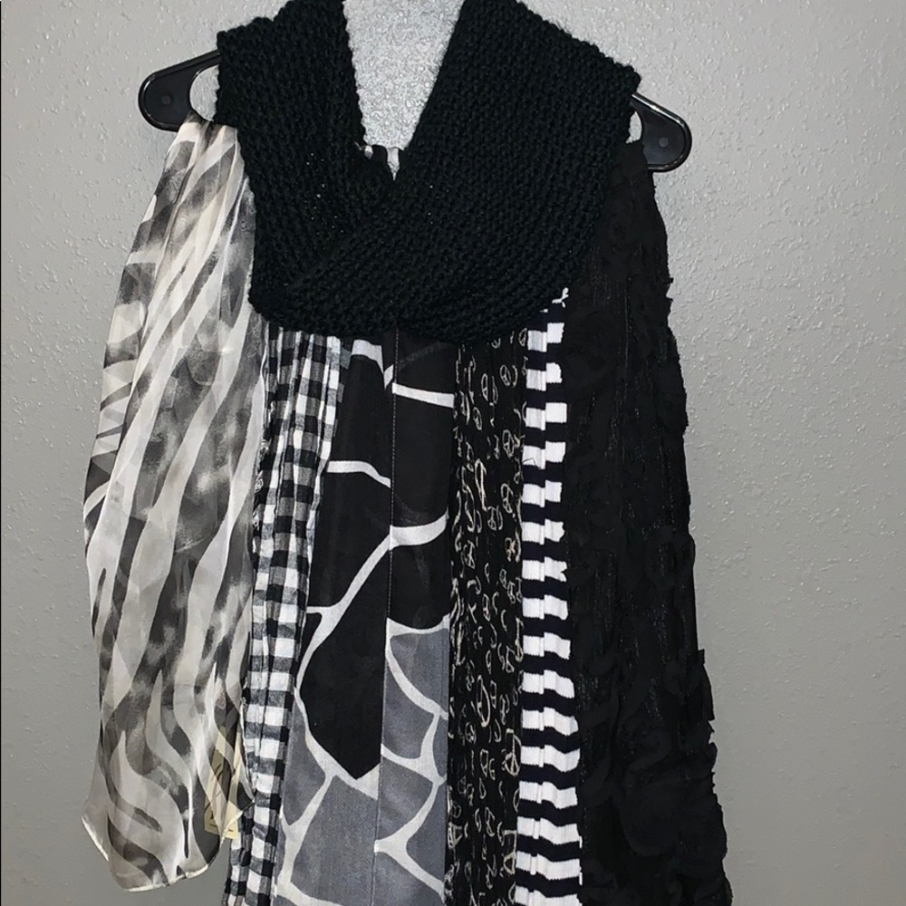 Bundle of 7 black scarves